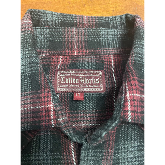 Falcon Bay Collared Shirt Snap Button Plaid Pattern Chest Pockets Multicolor  L - Picture 7 of 9